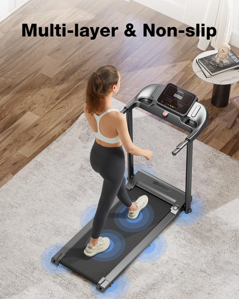 CURSOR FITNESS Home Folding Treadmill with Pulse Sensor, 2.5 HP Quiet Brushless, 7.5 MPH, 265 LBS Capacity CURSOR FITNESS Home Folding Treadmill with Pulse Sensor, 2.5 HP Quiet Brushless, 7.5 MPH, 265 LBS Capacity